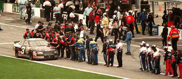 Pit Road After Dale won the 1998 Daytona 500